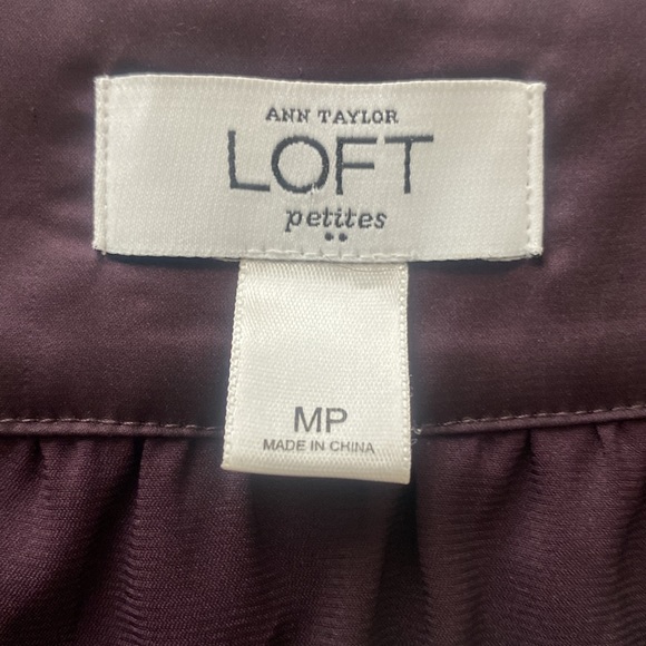 LOFT Purple Sleeveless Top Petite Medium - Picture 3 of 5